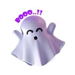 【PNG素材网-png.mixinnet.cn】Boo Ghost 3D Icon