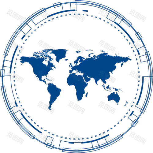 科技圆环边框智能云计算科幻HUD发光致图素材