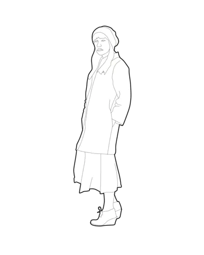 【PNG素材网-png.mixinnet.cn】线稿人 (12)简洁绘画黑白png元素