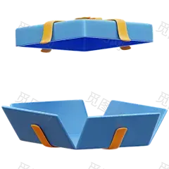 Open Gift Box 3D Illustration