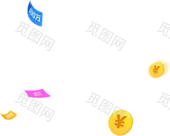 金融素材，优惠券，理财类红包素材png，礼券素材-@kaysar007