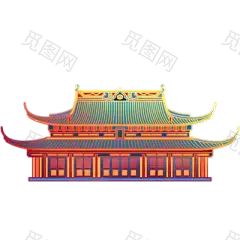 中秋国庆中国风建筑-夫子庙