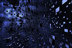 【PNG素材网-png.mixinnet.cn】Blue cubic space by Zdenek on 500px