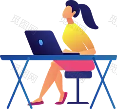 扁平化UI人物插画PNG免抠图