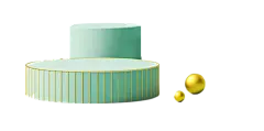【PNG素材网-png.mixinnet.cn】绿色3D立体台面舞台展台圆台png  (140)