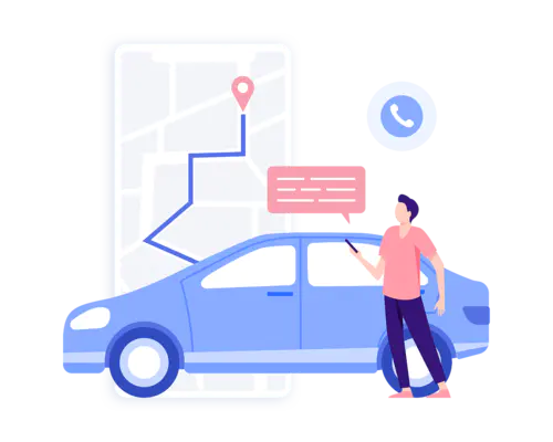 【PNG素材网-png.mixinnet.cn】网约车插画单个人物素材