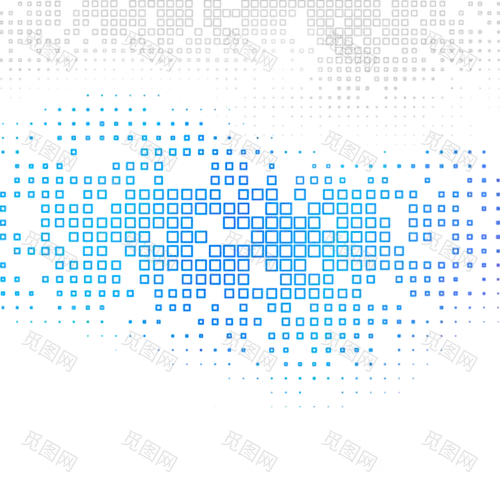 大数据-格子-方块-信息流-蓝色-png