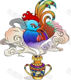 新年快乐#鸡年#生肖#节日#中国风#鸡#和风#新年#素材#原创#png#