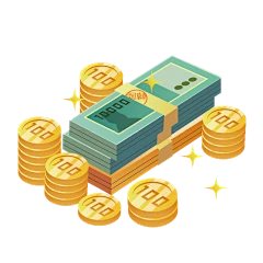 【PNG素材网-png.mixinnet.cn】卡通手绘元素 金币 钱 png