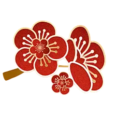【PNG素材网-png.mixinnet.cn】立体梅花png素材