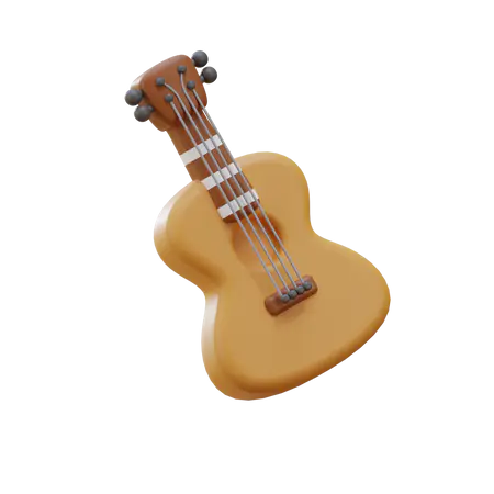 Ukulele 3D Illustration