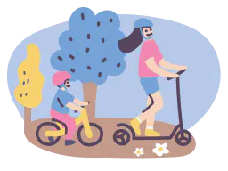 【PNG素材网-png.mixinnet.cn】Family walk Illustration in PNG, SVG素材