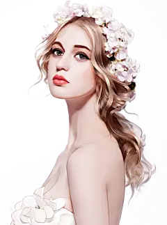 【PNG素材网-png.mixinnet.cn】手绘美女