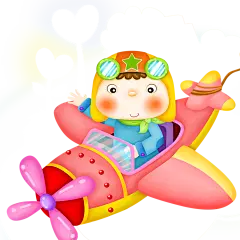 【PNG素材网-png.mixinnet.cn】卡通飞机