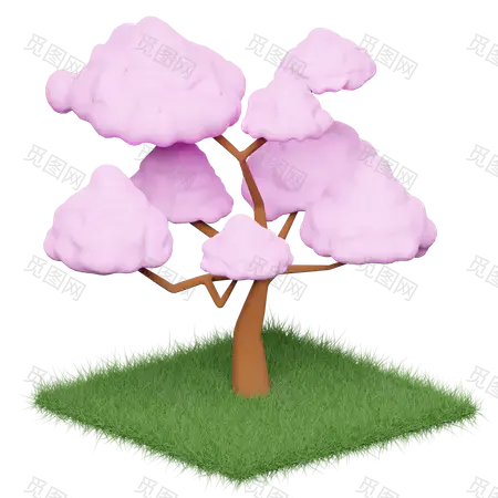 Cherry Blossom tree 3D Illustration