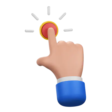 【PNG素材网-png.mixinnet.cn】手势按下红色按钮