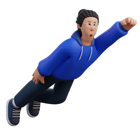 【PNG素材网-png.mixinnet.cn】男子飞行