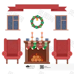 [美工云]-Christmas-scene圣诞节场景插图集矢量EPS下载_PNG：