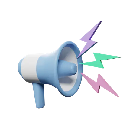 Megaphone 3D Illustration