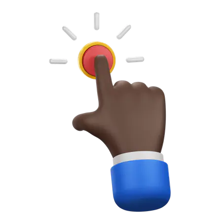 【PNG素材网-png.mixinnet.cn】手势按下红色按钮