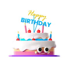 【PNG素材网-png.mixinnet.cn】Birthday Cake  3D Icon