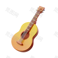 Guitar 3D Illustration