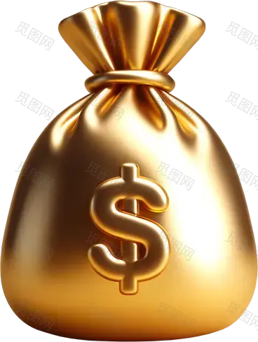 Gold money bag PNG, SVG金钱硬币png素材