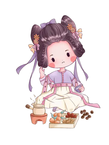 【PNG素材网-png.mixinnet.cn】煮茶单个人物素材