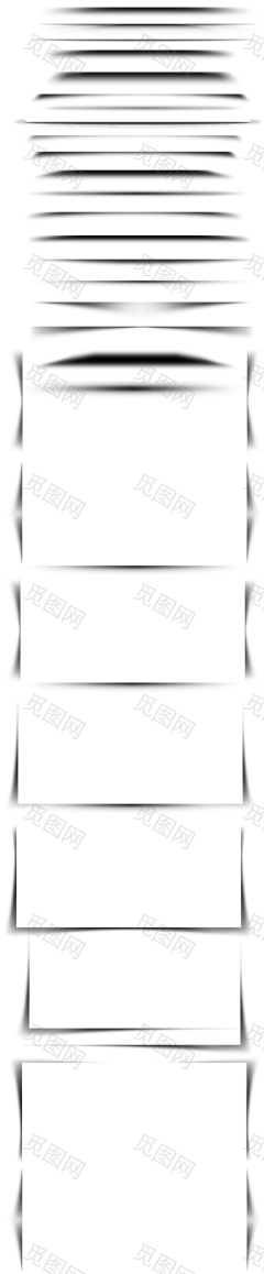 各种阴影PNG 投影 立体感阴影png