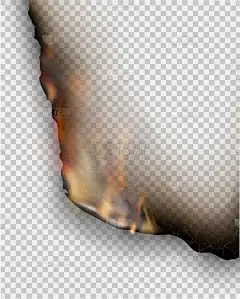 【PNG素材网-png.mixinnet.cn】透明设计用火烧模板撕纸