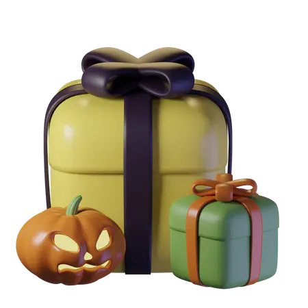 【PNG素材网-png.mixinnet.cn】万圣节礼品盒