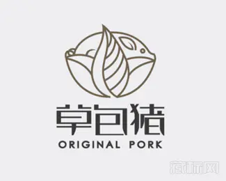 【PNG素材网-png.mixinnet.cn】草包猪logo设计