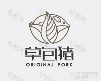 草包猪logo设计