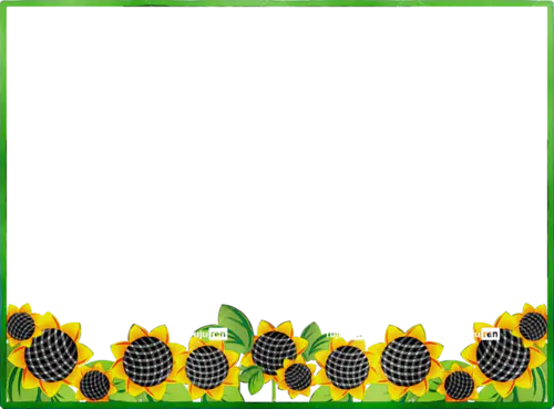 【PNG素材网-png.mixinnet.cn】镜框向日葵PNG元素