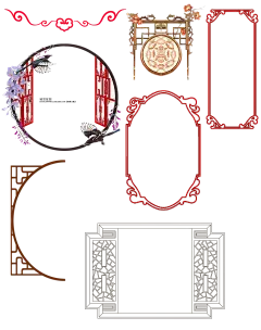 【PNG素材网-png.mixinnet.cn】古风边框元素合集