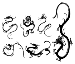 【PNG素材网-png.mixinnet.cn】水墨龙国画飞龙中国龙纹中国风免抠png元素素材，【查看来源浏览大图】1595*1355像素
