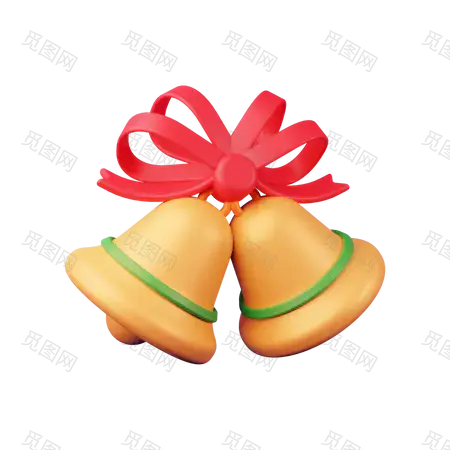 Christmas Bell 3D Illustration