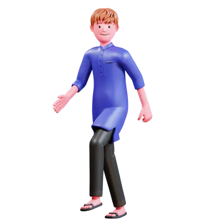 【PNG素材网-png.mixinnet.cn】穆斯林男性行走