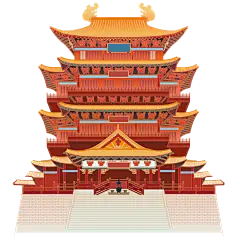 【PNG素材网-png.mixinnet.cn】古楼建筑素材 (4)