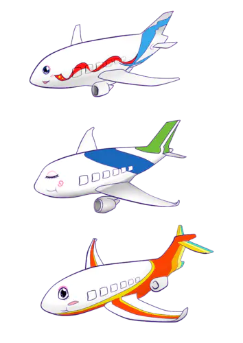 【PNG素材网-png.mixinnet.cn】飞机卡通卡通飞机