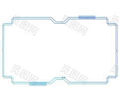 人工智能科技边框PNG素材