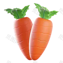 Carrot 3D Illustration