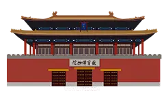 【PNG素材网-png.mixinnet.cn】国潮建筑插画PNG