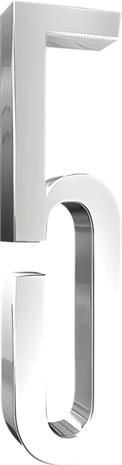 【PNG素材网-png.mixinnet.cn】A金属数字5