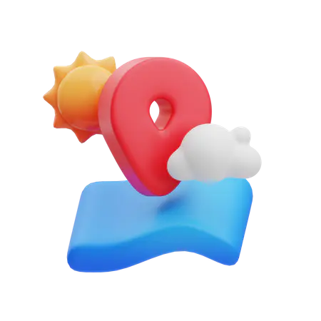 【PNG素材网-png.mixinnet.cn】Summer Location 3D Illustration