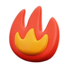 【PNG素材网-png.mixinnet.cn】Fire 3D Icon