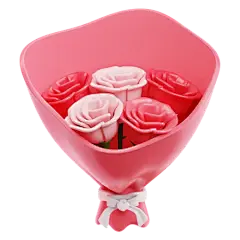 【PNG素材网-png.mixinnet.cn】鲜花花束 3D 图标