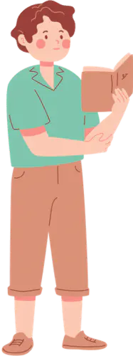 【PNG素材网-png.mixinnet.cn】Diverse Reading People Full Body Man Mint Polo单个人物素材