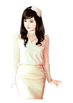 【PNG素材网-png.mixinnet.cn】温柔少女_540