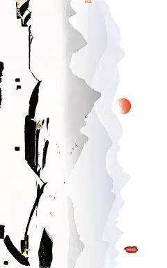 【PNG素材网-png.mixinnet.cn】新中式山水古典中国风装饰画插画图艺术山脉背景图PSD分层素材-淘宝网